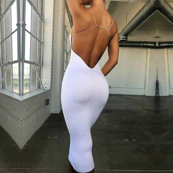 Damenkleid mit Trägern weiß L