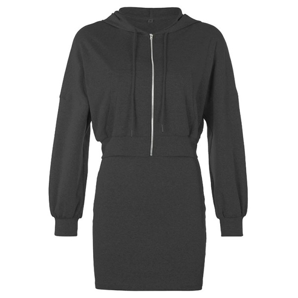 Damenkleid und Sweatshirt schwarz M