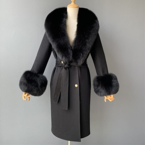 Damenmantel P2571 schwarz S