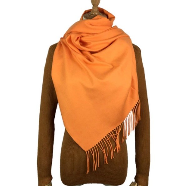 Damenmode-Kaschmirschal J3253 orange