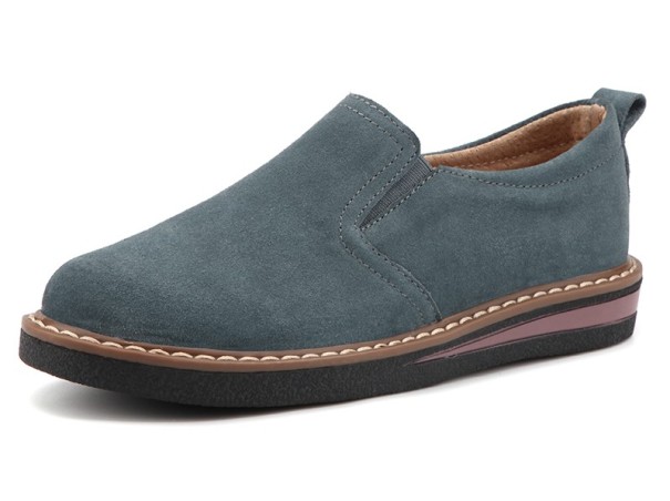 Damenmokassins blau 40