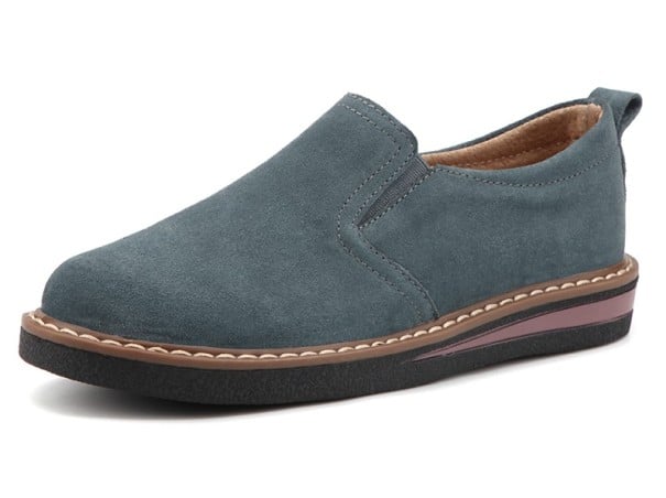 Damenmokassins blau 36