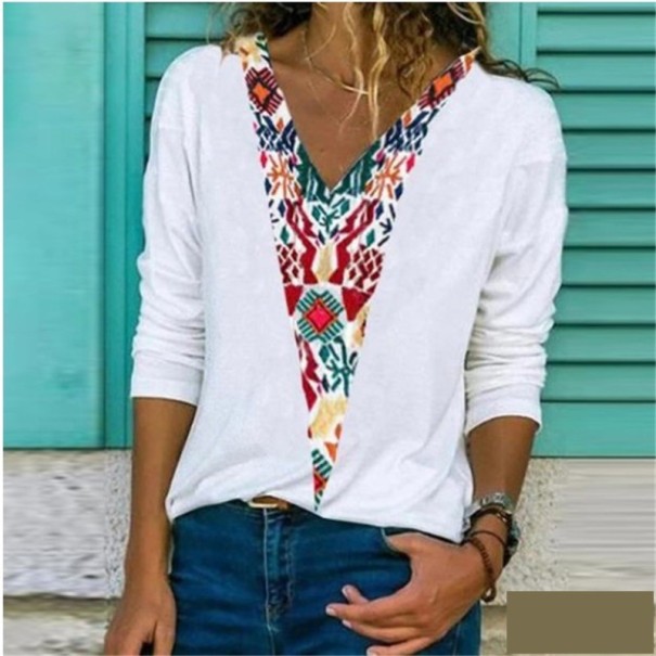 Damenoberteil mit Blumen A886 3XL 1