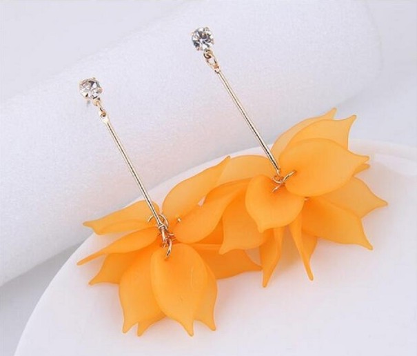 Damenohrringe Blumen G743 orange