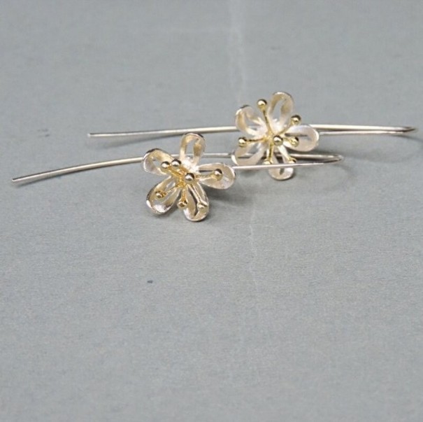 Damenohrringe mit Blumen 4