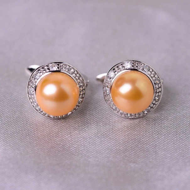 Damenohrringe mit Perle C1082 golden