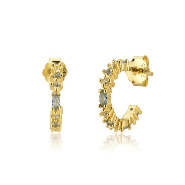 Damenohrringe mit Steinen A1704 golden 4