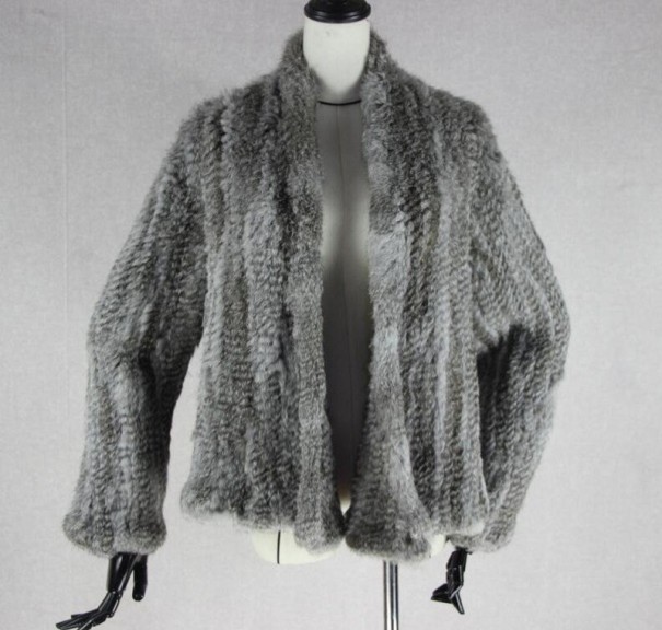 Damenpelzmantel P1891 grau XS