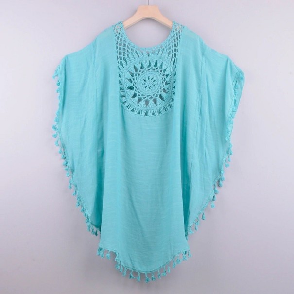 Damenponcho P474 hellblau
