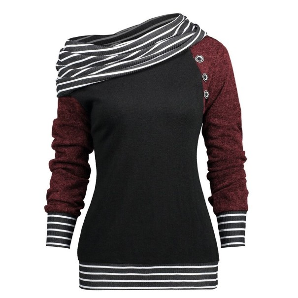 Damenpullover mit Kragen rot S