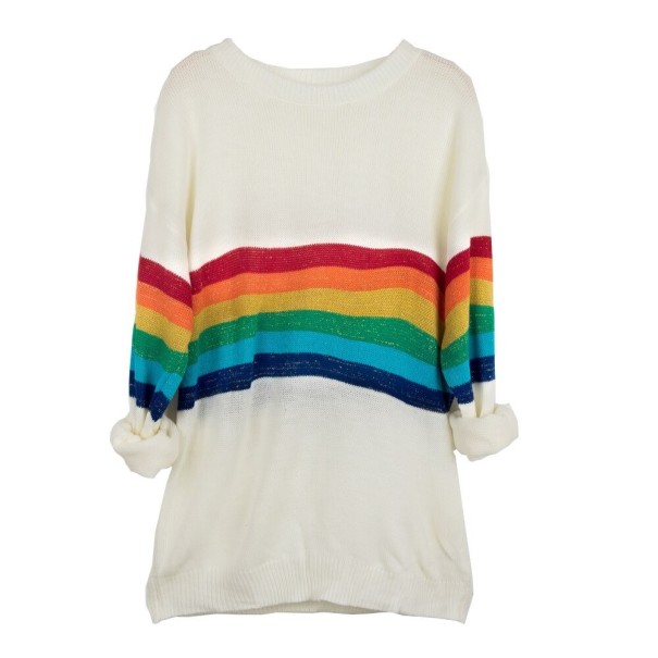 Damenpullover mit Regenbogen M