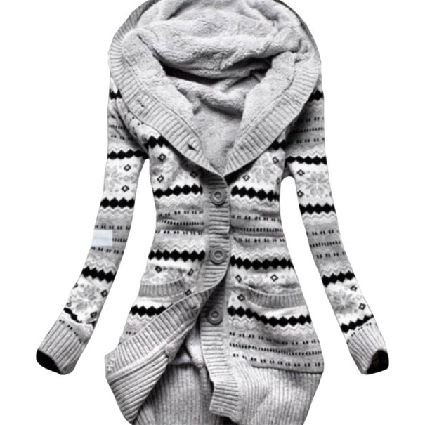 Damenpullover mit Wintermotiv S