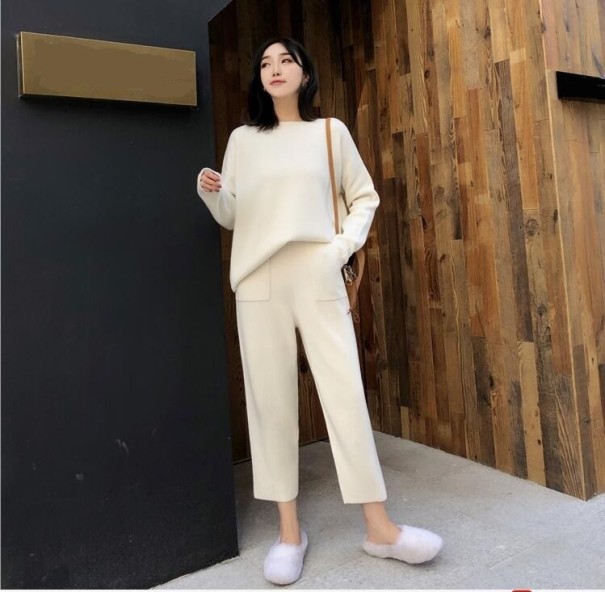Damenpullover und Hose B1037 creme L