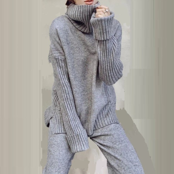Damenpullover und Hose B878 grau XS