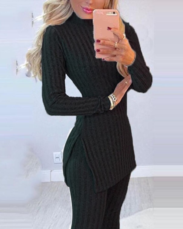 Damenpullover und Hose B930 schwarz S