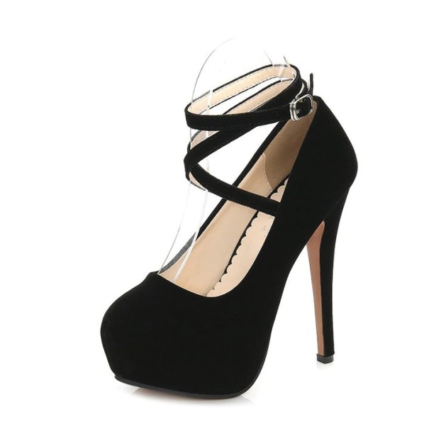 Damenpumps mit runder Spitze schwarz 38 Damenpumps mit runder Spitze schwarz 38
