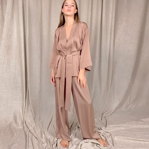 Damenpyjama P2596 beige S