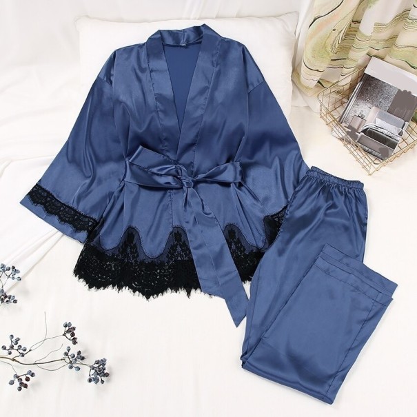 Damenpyjama P2597 blau M