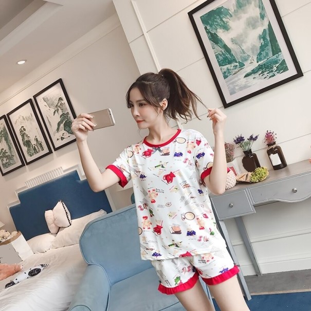 Damenpyjama P2651 rot XS