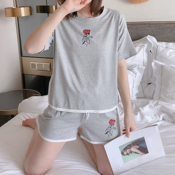 Damenpyjama P2654 grau XS