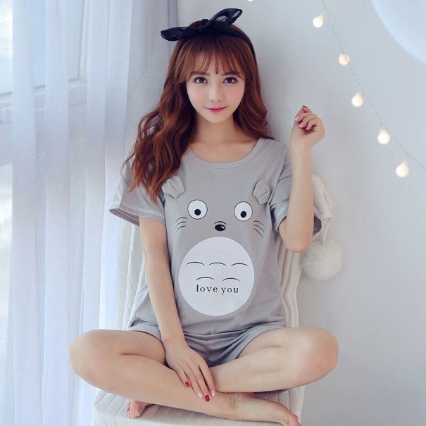 Damenpyjama P2656 grau L