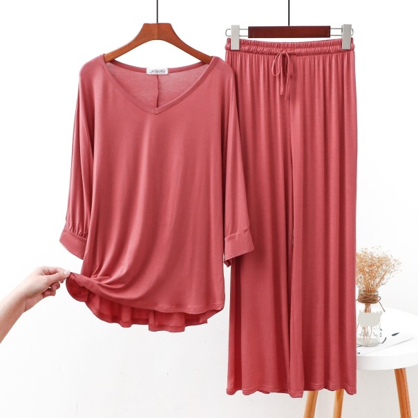 Damenpyjama P2687 rot L