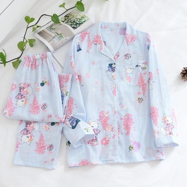 Damenpyjama P2694 hellblau M
