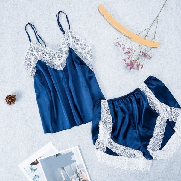 Damenpyjama P2699 blau L