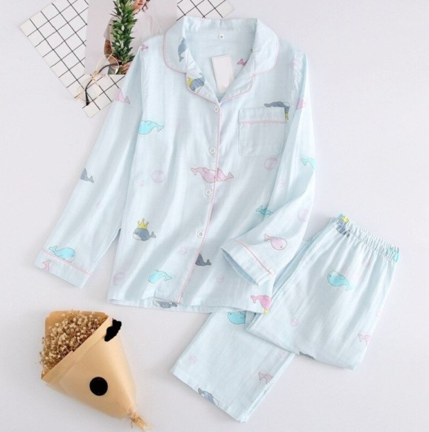 Damenpyjama P2718 hellblau M