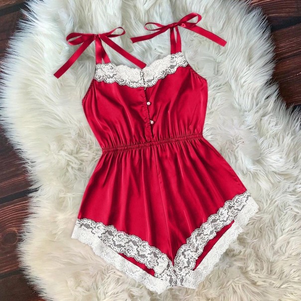 Damenpyjama P2739 rot XS