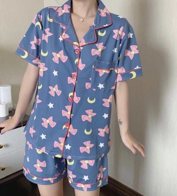 Damenpyjama P2740 blau S