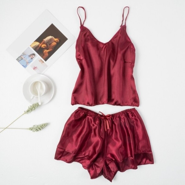 Damenpyjama P2744 weinrot S