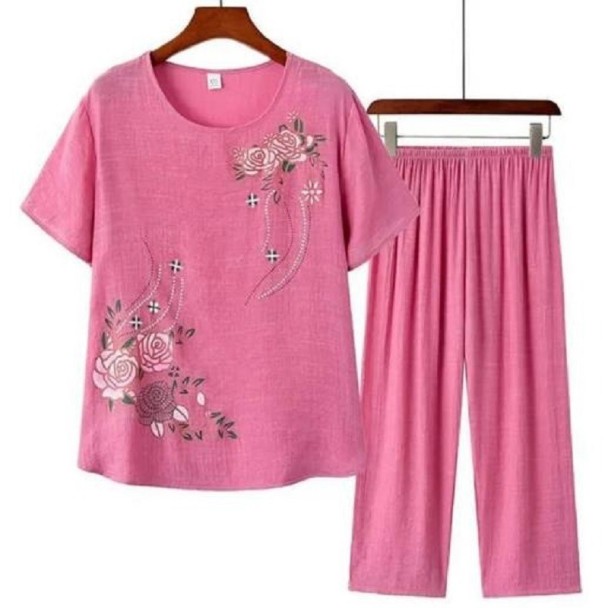 Damenpyjama P2778 rosa XL