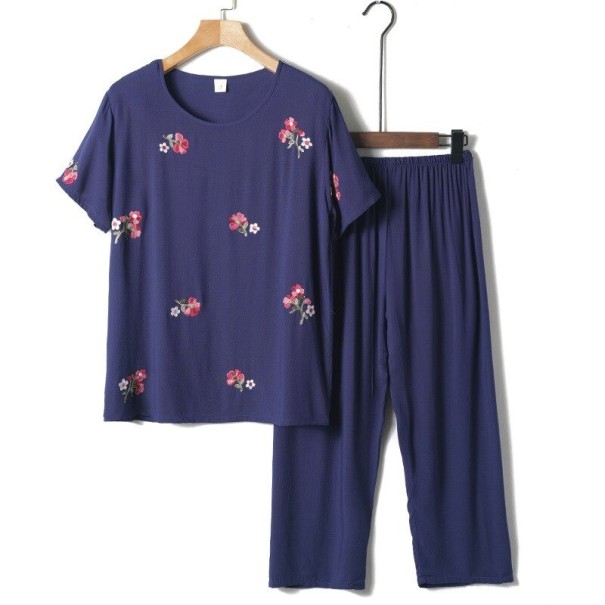 Damenpyjama P2848 dunkelblau XL