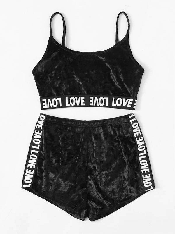 Damenpyjama P2925 schwarz S