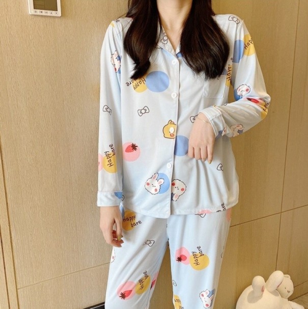 Damenpyjama P2937 hellblau XS