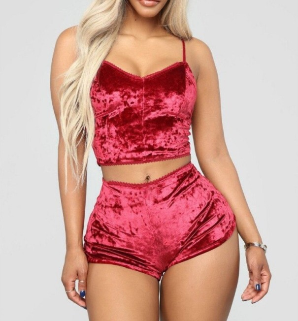 Damenpyjama P2941 rot XS