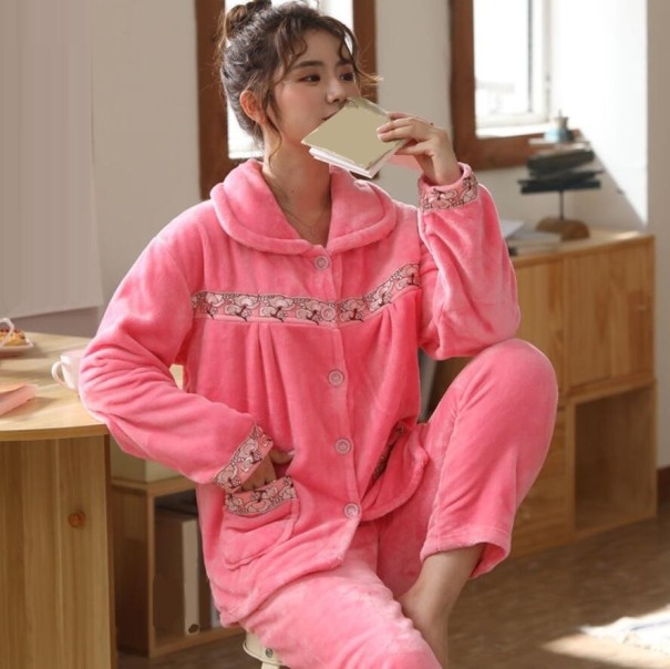 Damenpyjama P2987 rosa L