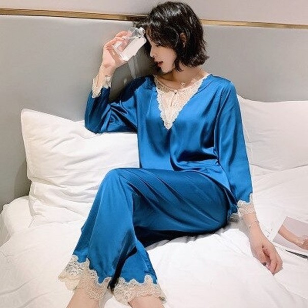 Damenpyjama P3030 blau M