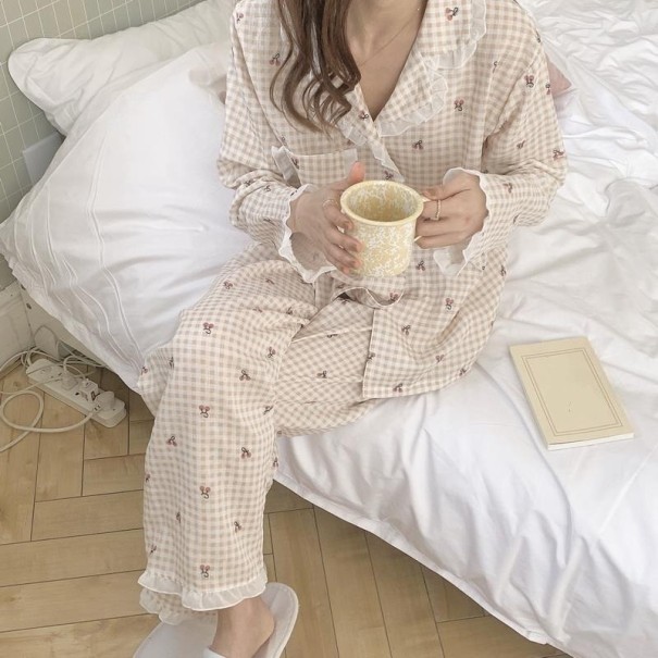 Damenpyjama P3038 creme M