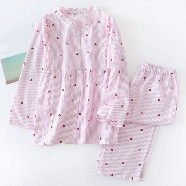 Damenpyjama P3061 rosa M