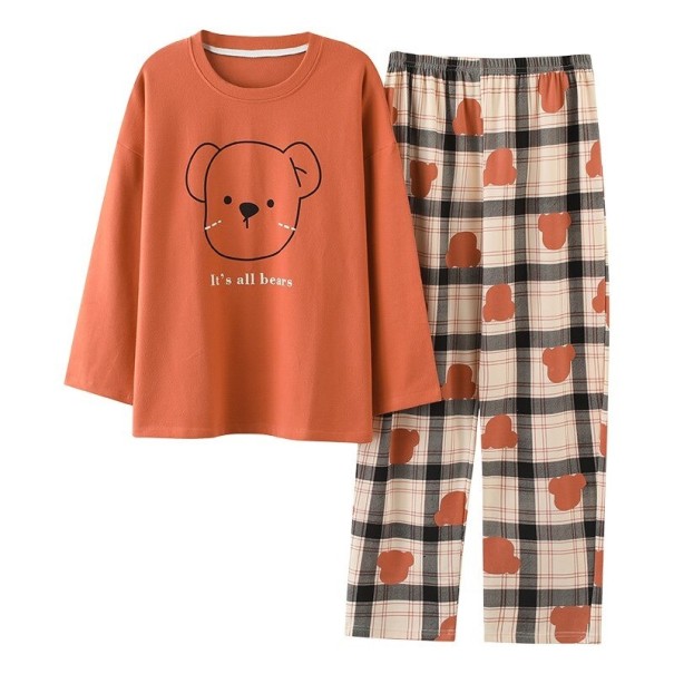 Damenpyjama P3072 orange L