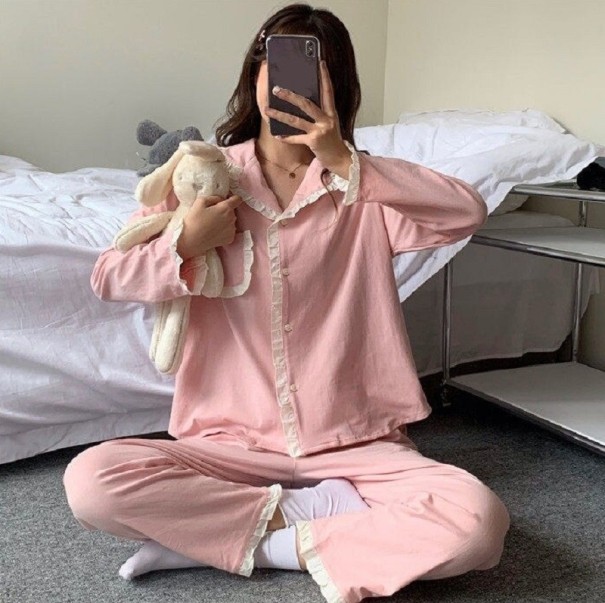 Damenpyjama P3084 rosa S