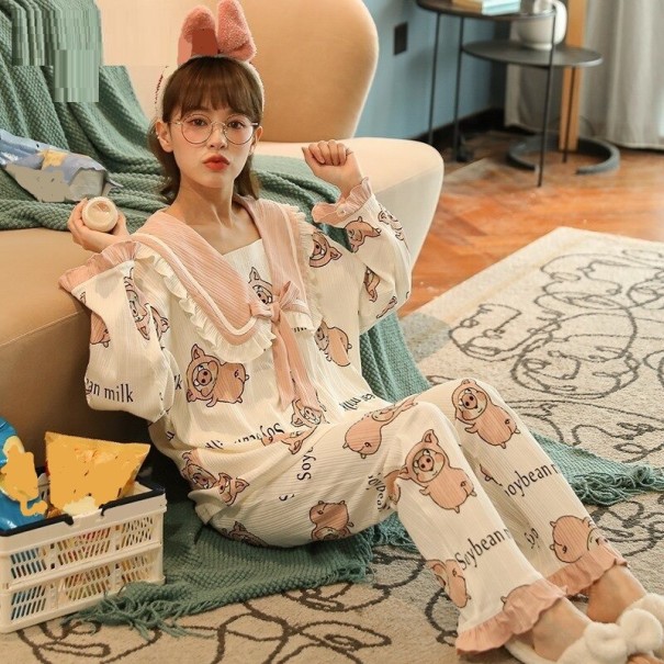 Damenpyjama P3108 weiß M