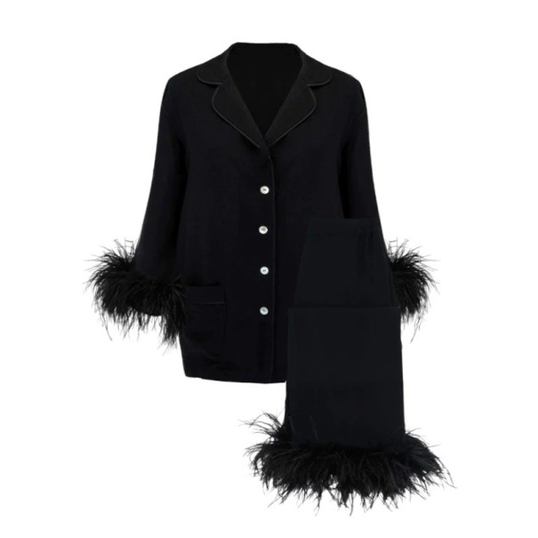 Damenpyjama P3134 schwarz XS