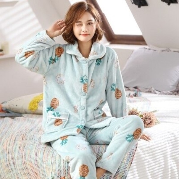 Damenpyjama P3141 hellblau M