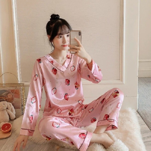 Damenpyjama P3148 rosa L