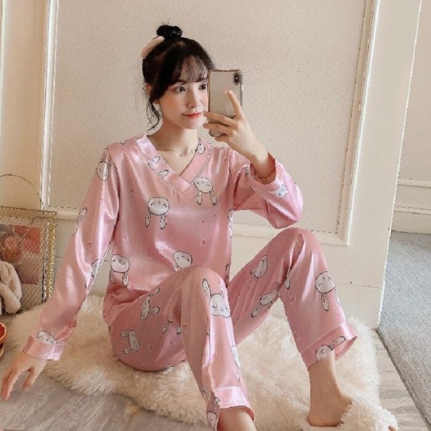 Damenpyjama P3149 rosa S