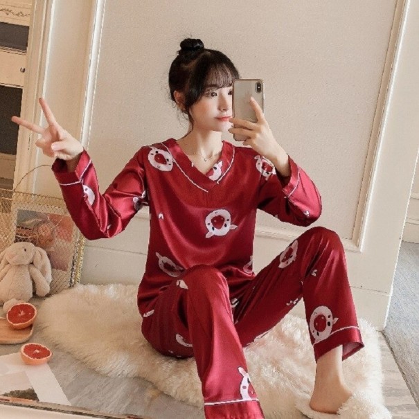 Damenpyjama P3150 rot L