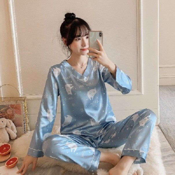 Damenpyjama P3151 hellblau L